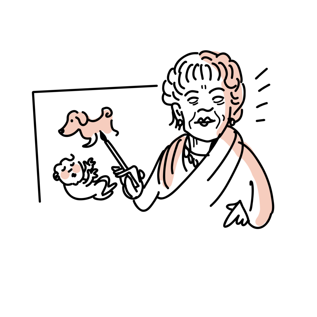 Piirroskuva Kylli-tädistä