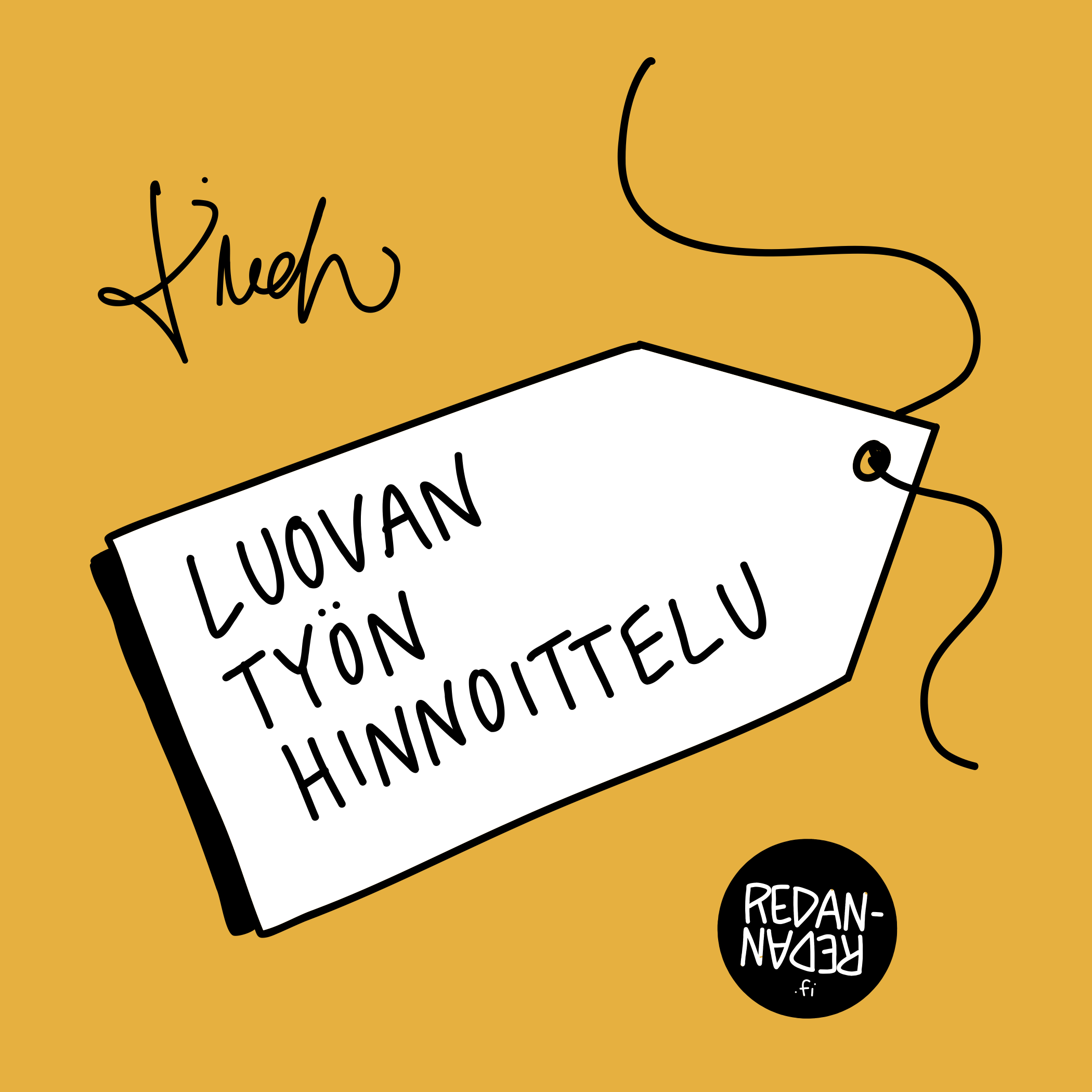 Luovan työn hinnoittelu -hintalappu